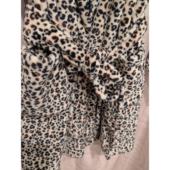 Victoria Secret Plush Robe Womens Animal Leopard Printv2 Slide Pockets XL/XXL - Picture 4 of 11